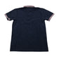 Jasper J Conran polo shirt 11-12 years navy with checked collar and short sleeve hem cotton