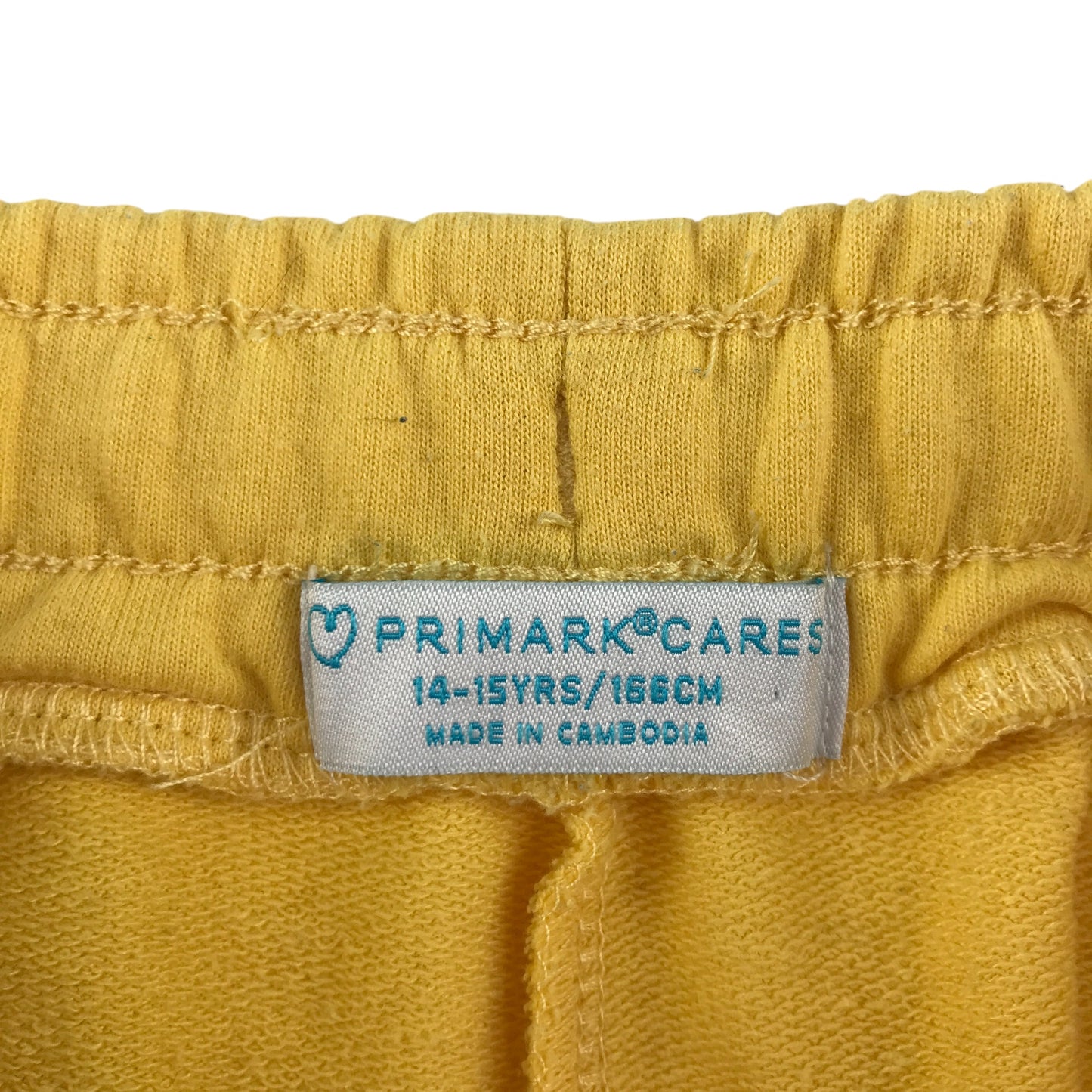 Primark shorts 14-15 years yellow jersey material