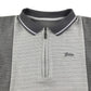 Matalan polo shirt 10-11 years light grey and dark grey stripe design