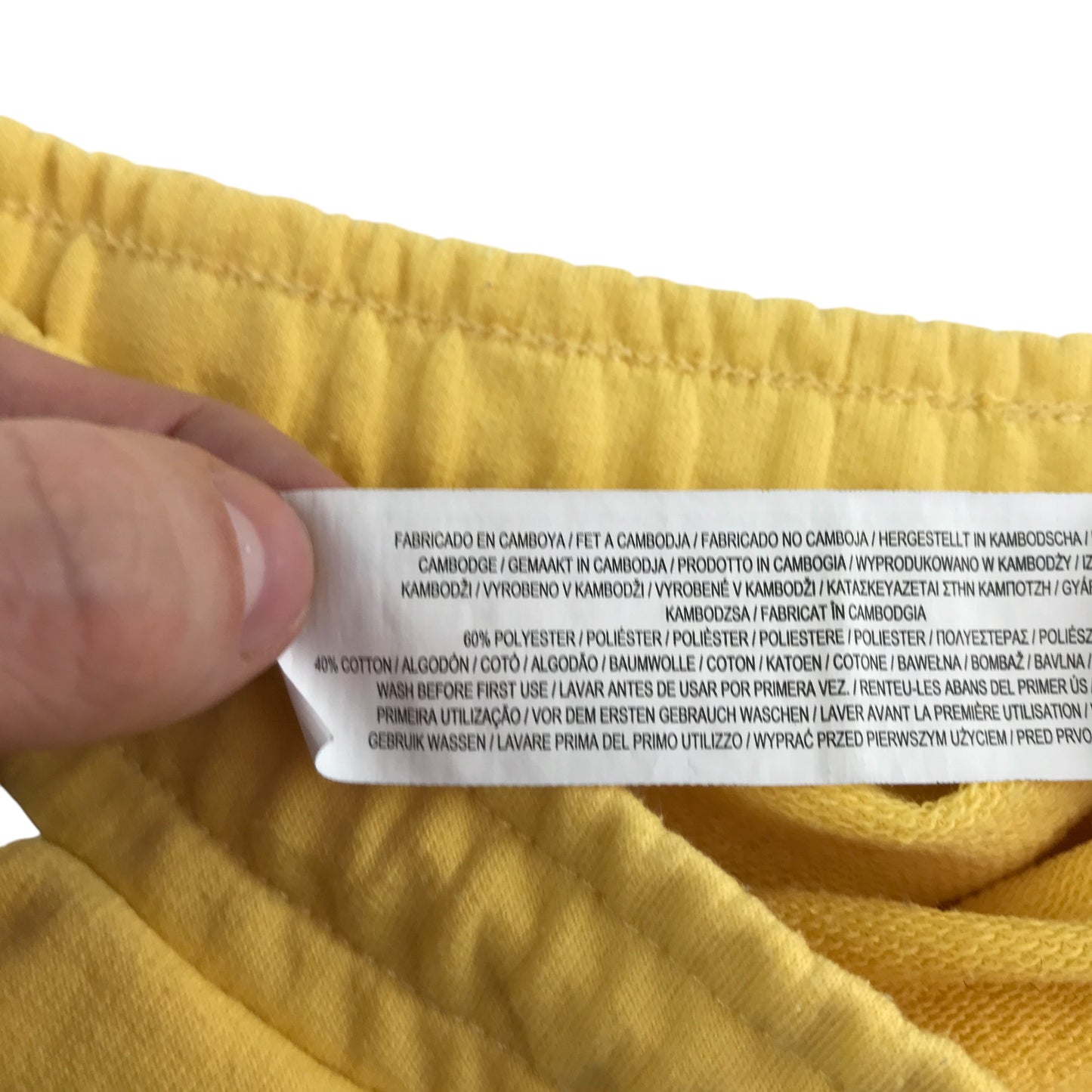 Primark shorts 14-15 years yellow jersey material