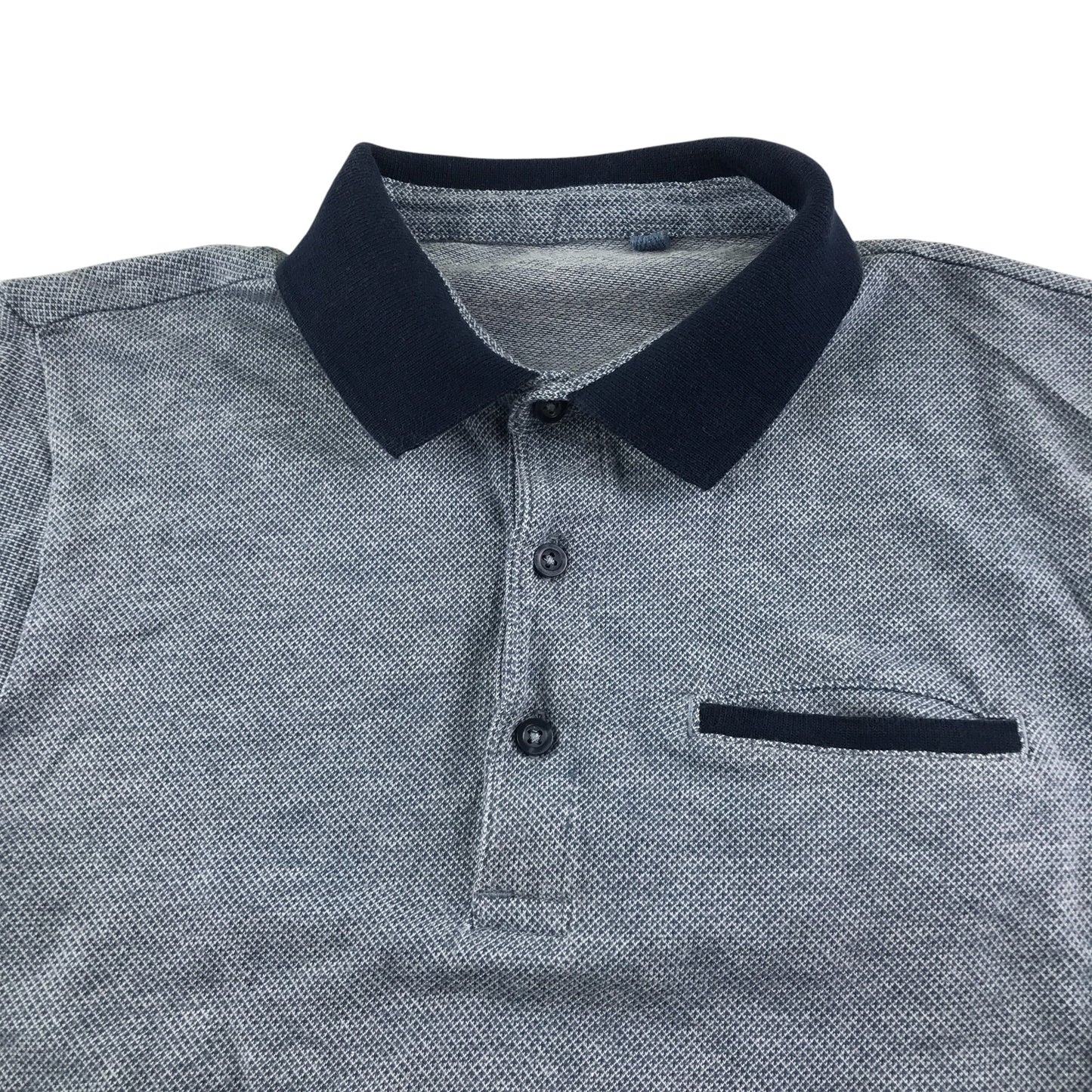 Next polo shirt 11-12 years bluish grey with navy collar cotton