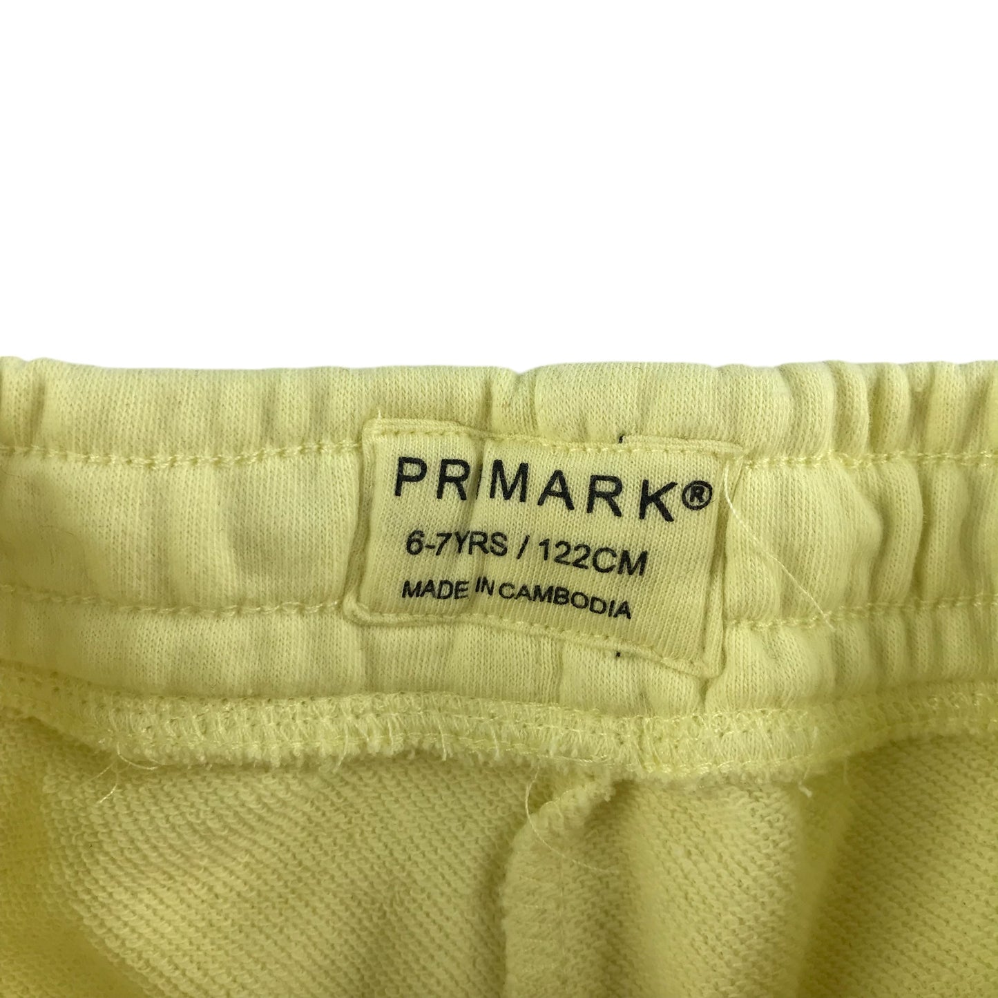 Primark shorts 6-7 years yellow jersey plain