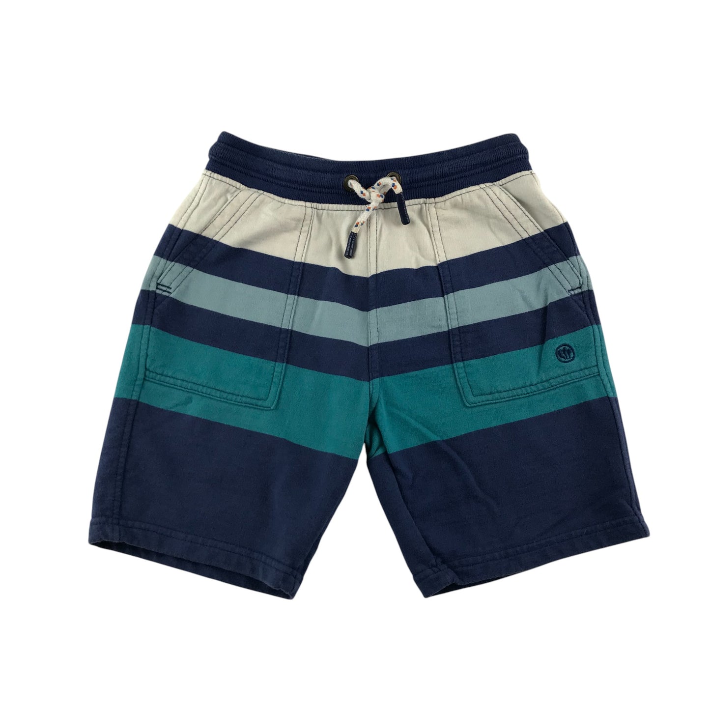 Fatface shorts 7-8 years navy jersey stripy design cotton