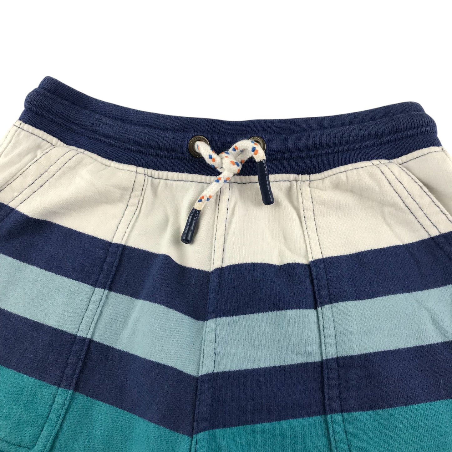 Fatface shorts 7-8 years navy jersey stripy design cotton