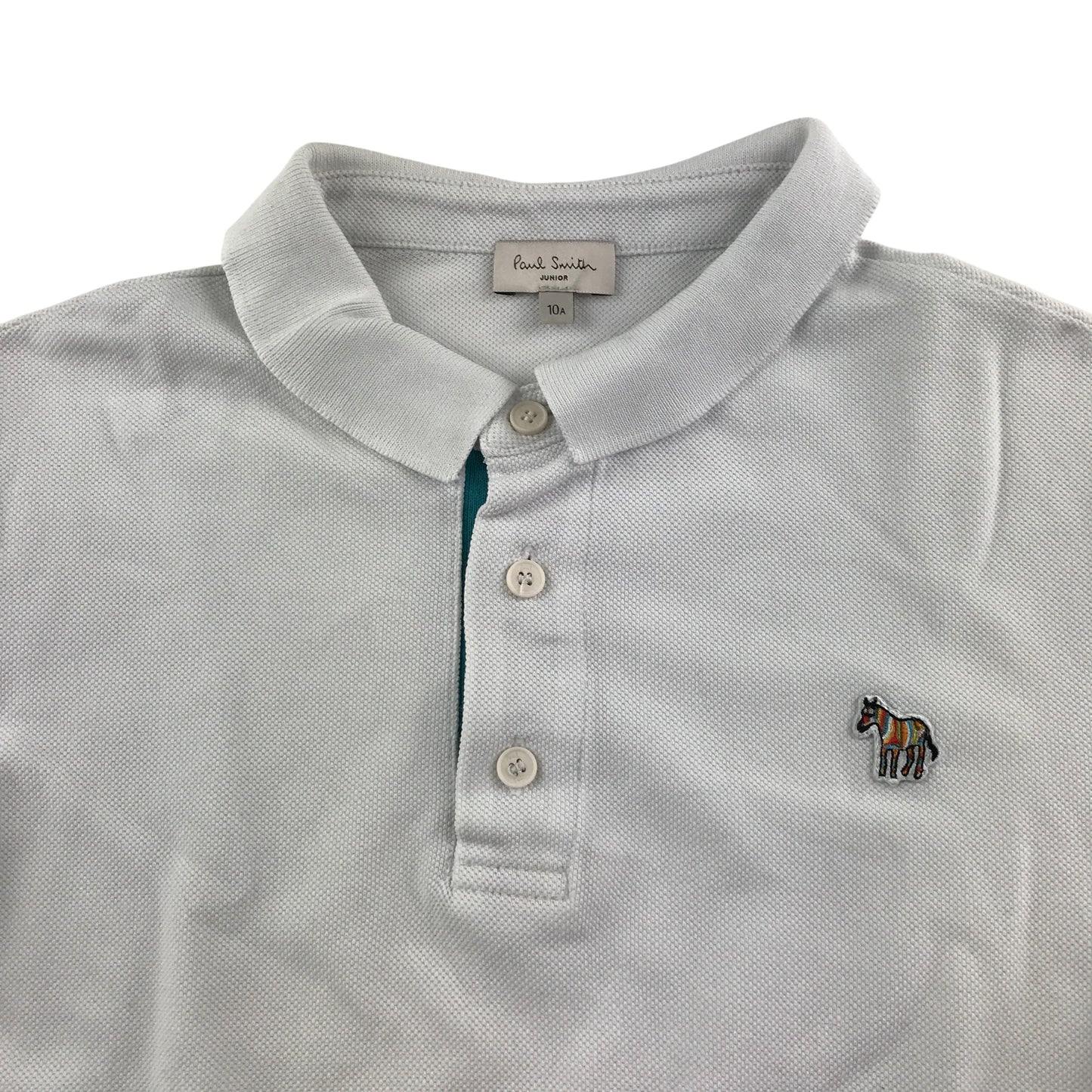 Paul Smith polo shirt 9-10 years white embroidered logo cotton