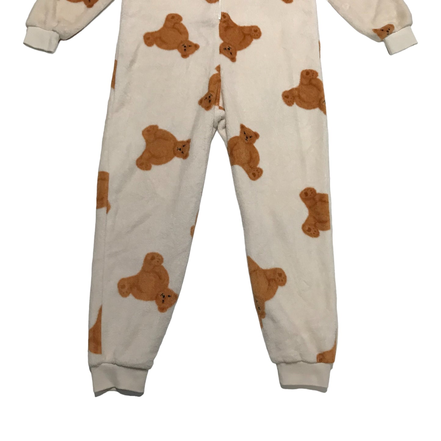 M&S Onesie Age 13 White and Brown Fluffy Spencer Bear