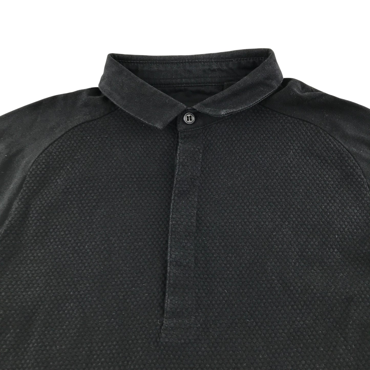 Next polo shirt 9-10 years black plain covered button collar style cotton