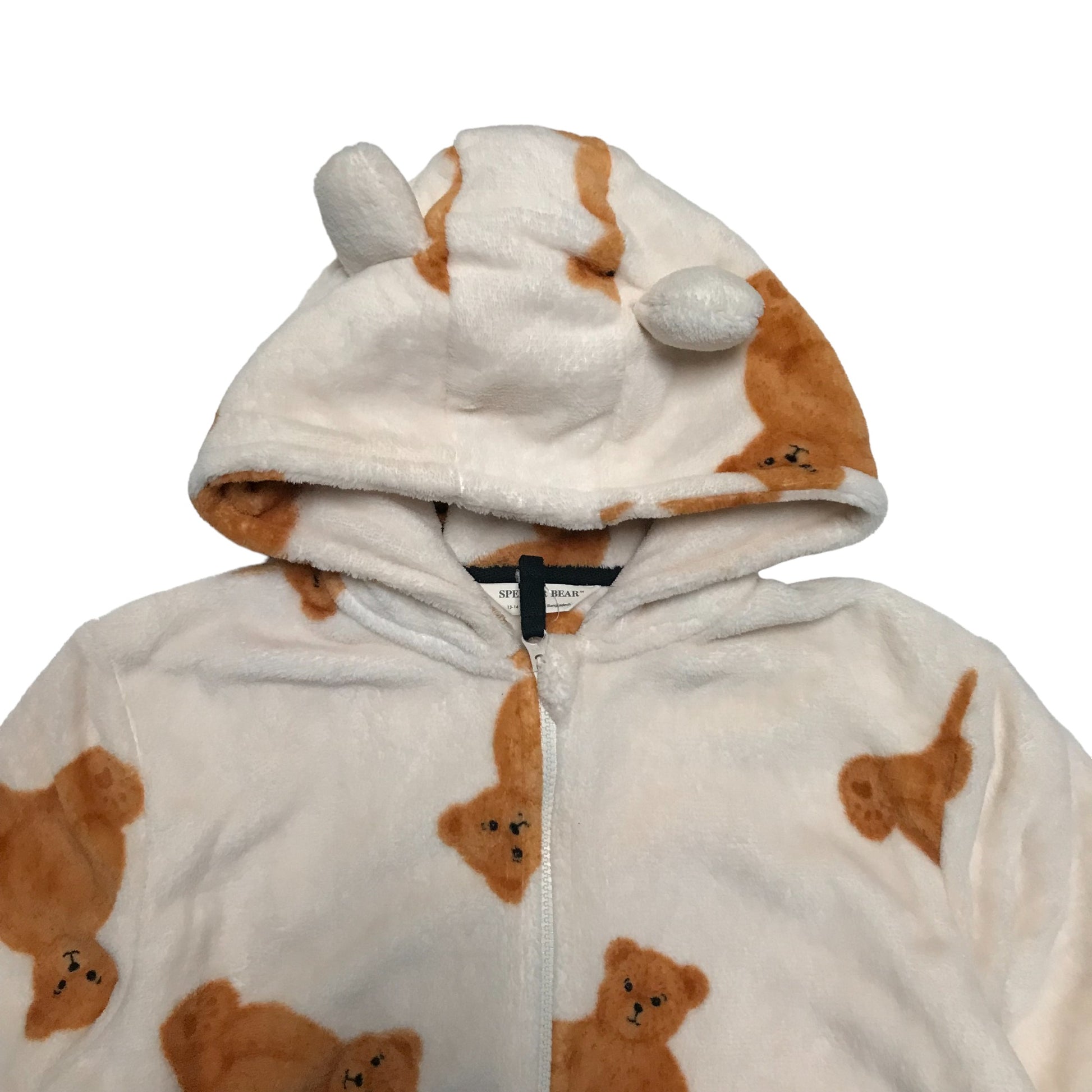 Brown-sugar-baby-long-sleeve-bear-ear-hoodie-baby-onesie