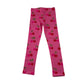 leggings 5-6 years pink cherry graphic print