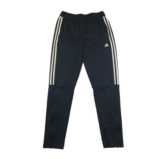 Adidas joggers 13-14 years navy blue with three stripe panels on the side