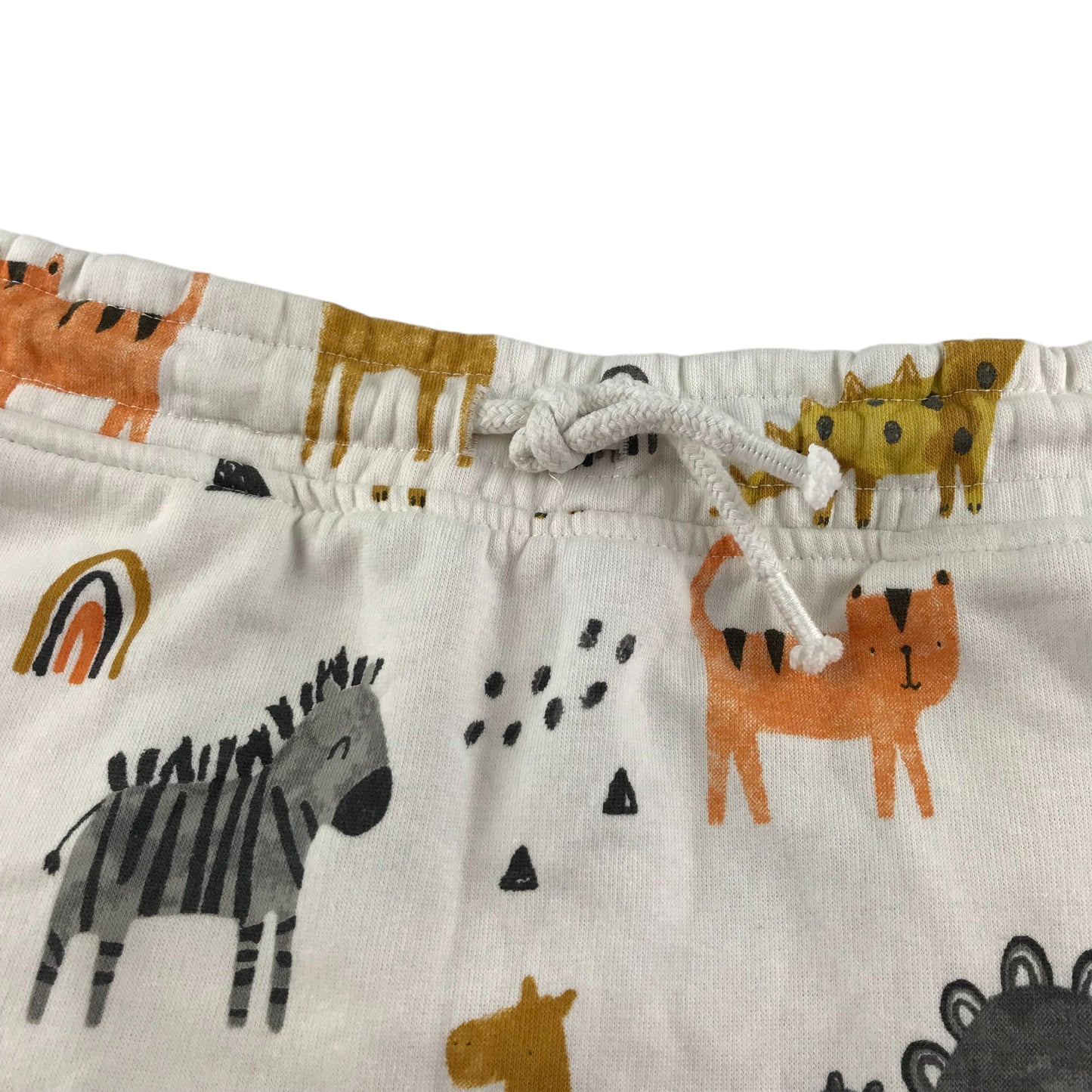 George shorts 4-5 years white jersey animal graphic design