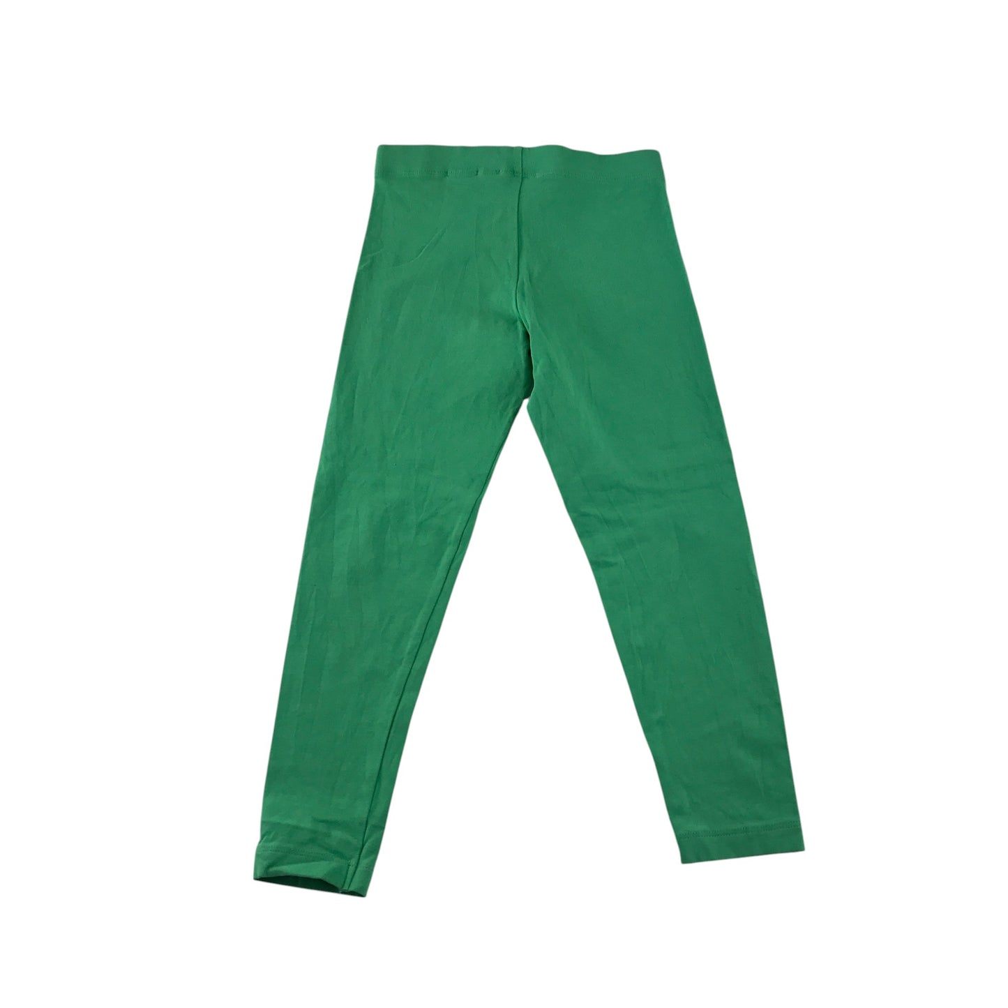M&S leggings 5-6 years green with rabbit face on knees