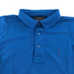 Next polo shirt 6-7 years blue plain with shot sleeve