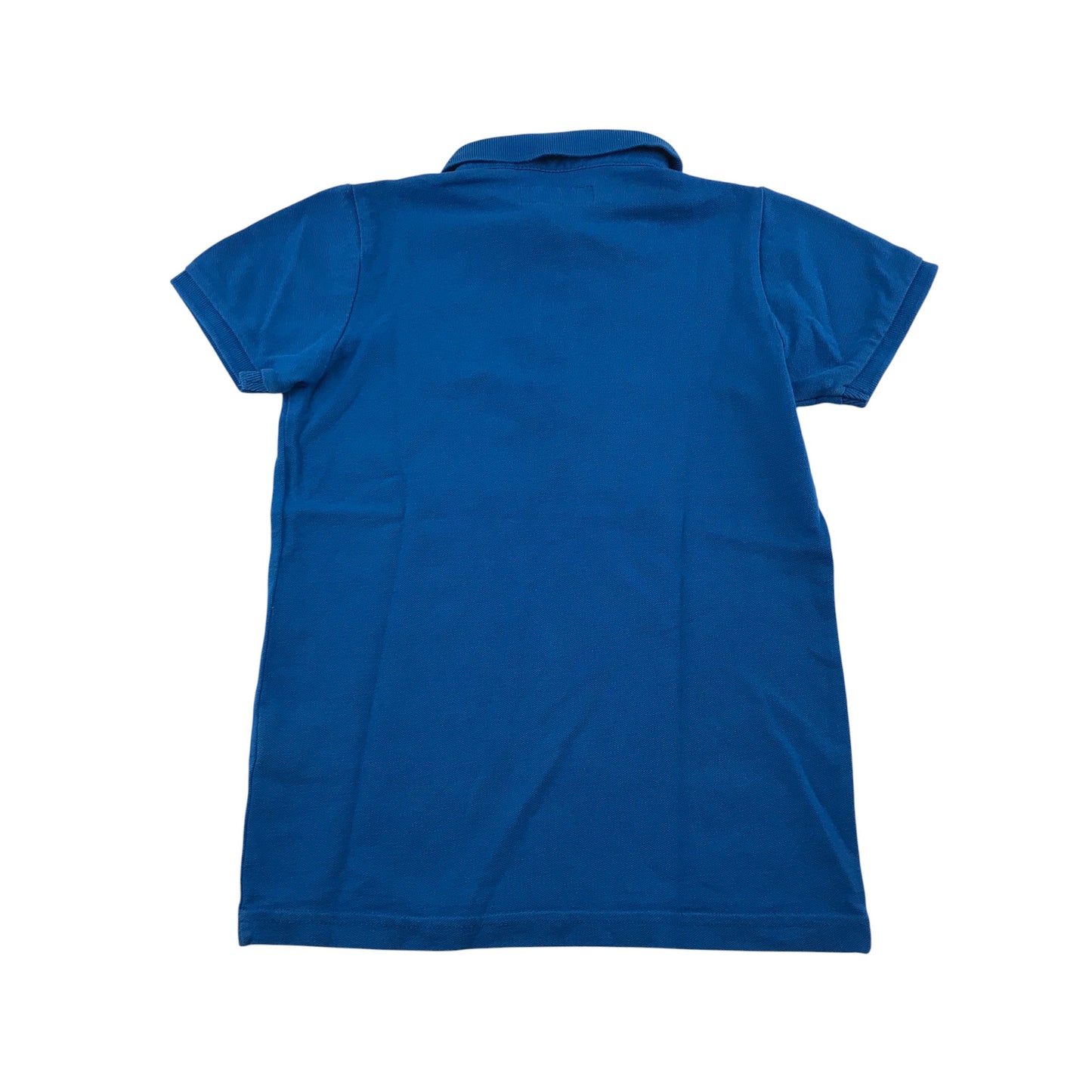 Next polo shirt 6-7 years blue plain with shot sleeve