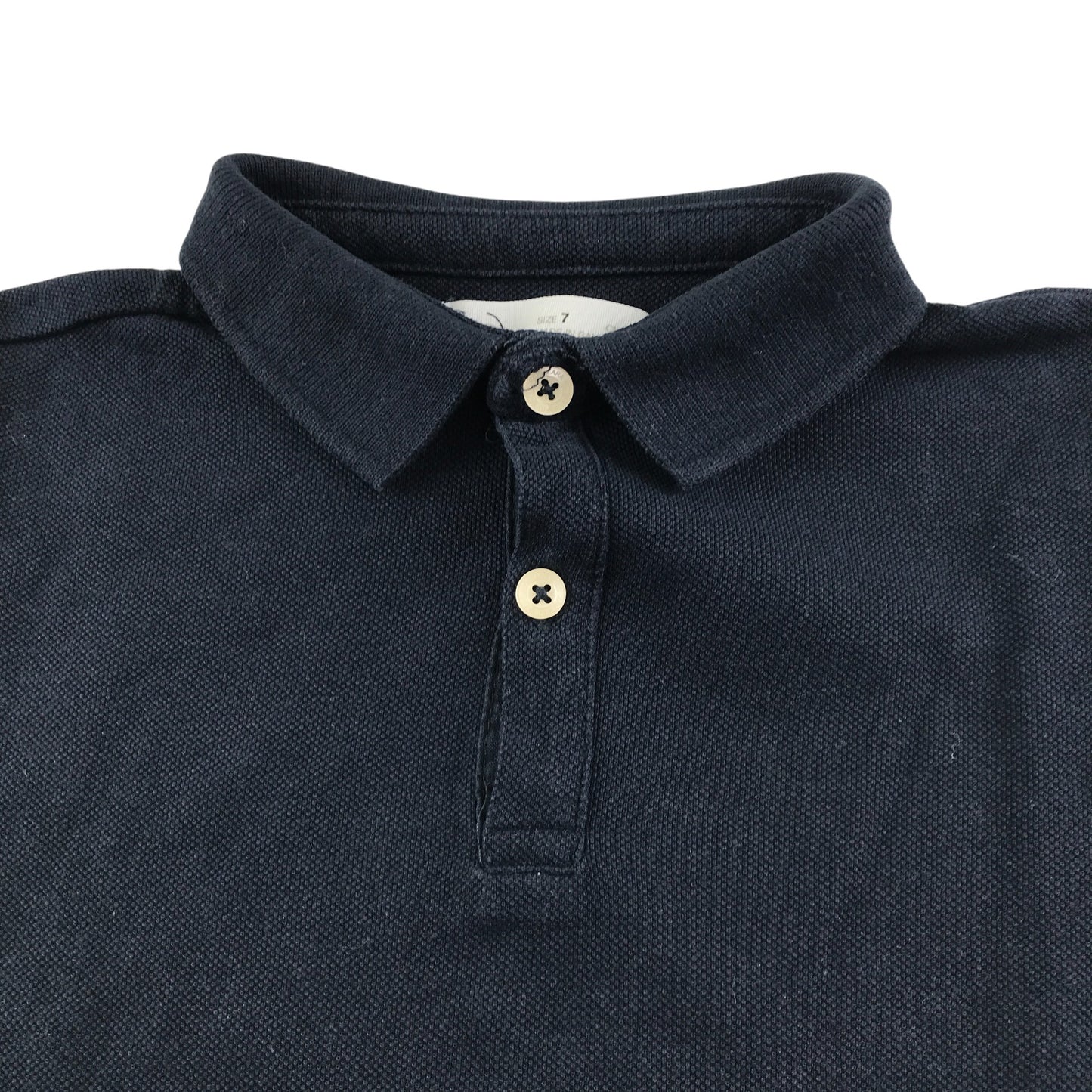 Zara polo shirt 6-7 years navy short sleeve cotton