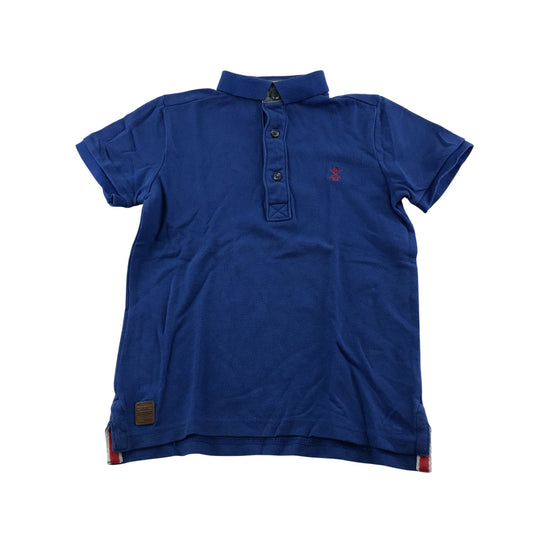 Next polo shirt 6-7 years blue short sleeve cotton