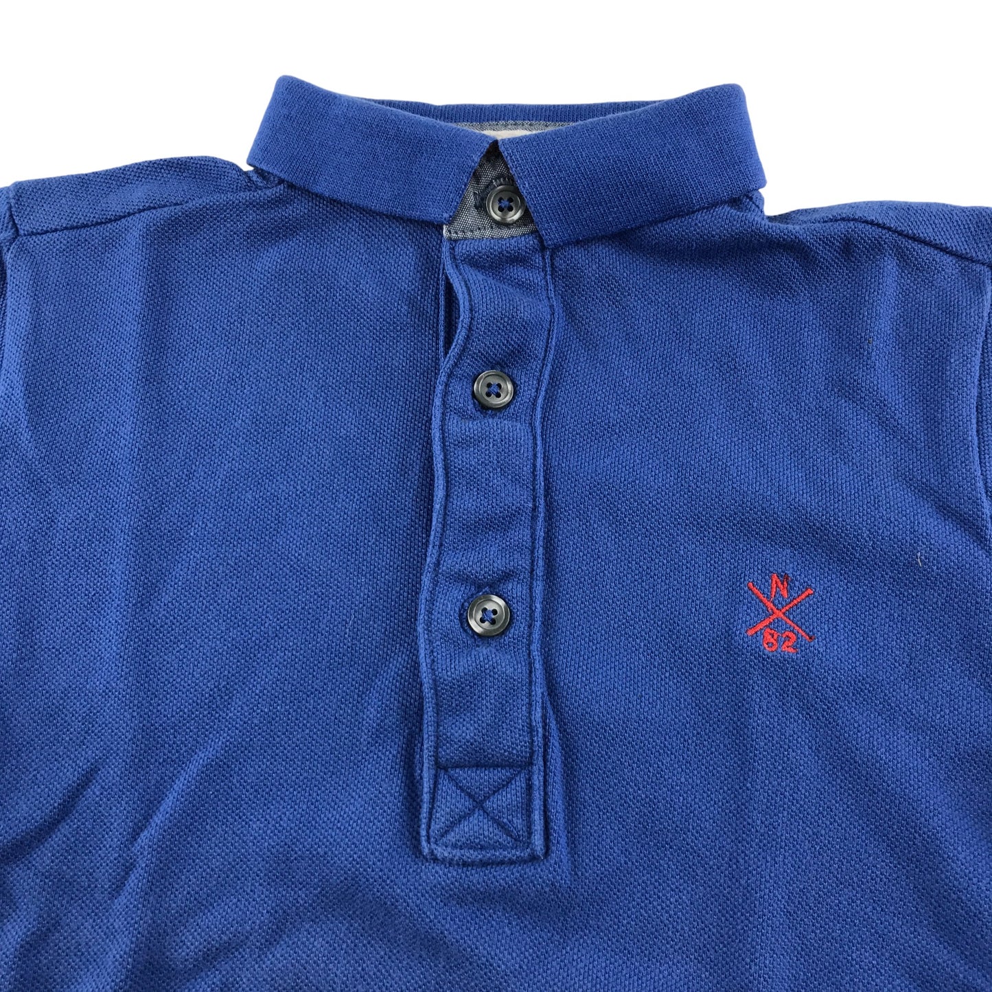 Next polo shirt 6-7 years blue short sleeve cotton