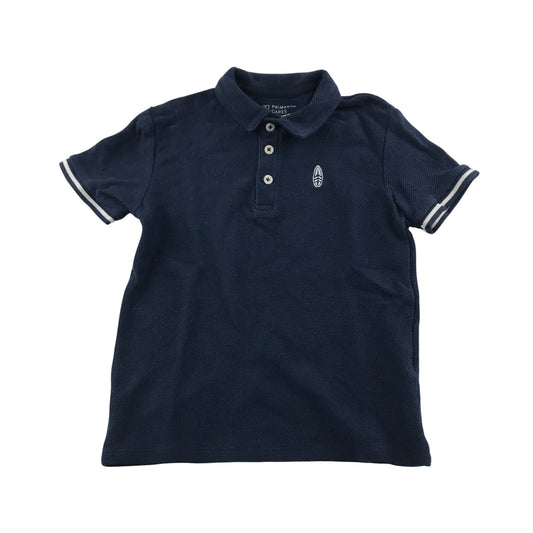 Primark polo shirt 7-8 years navy embroidered logo cotton