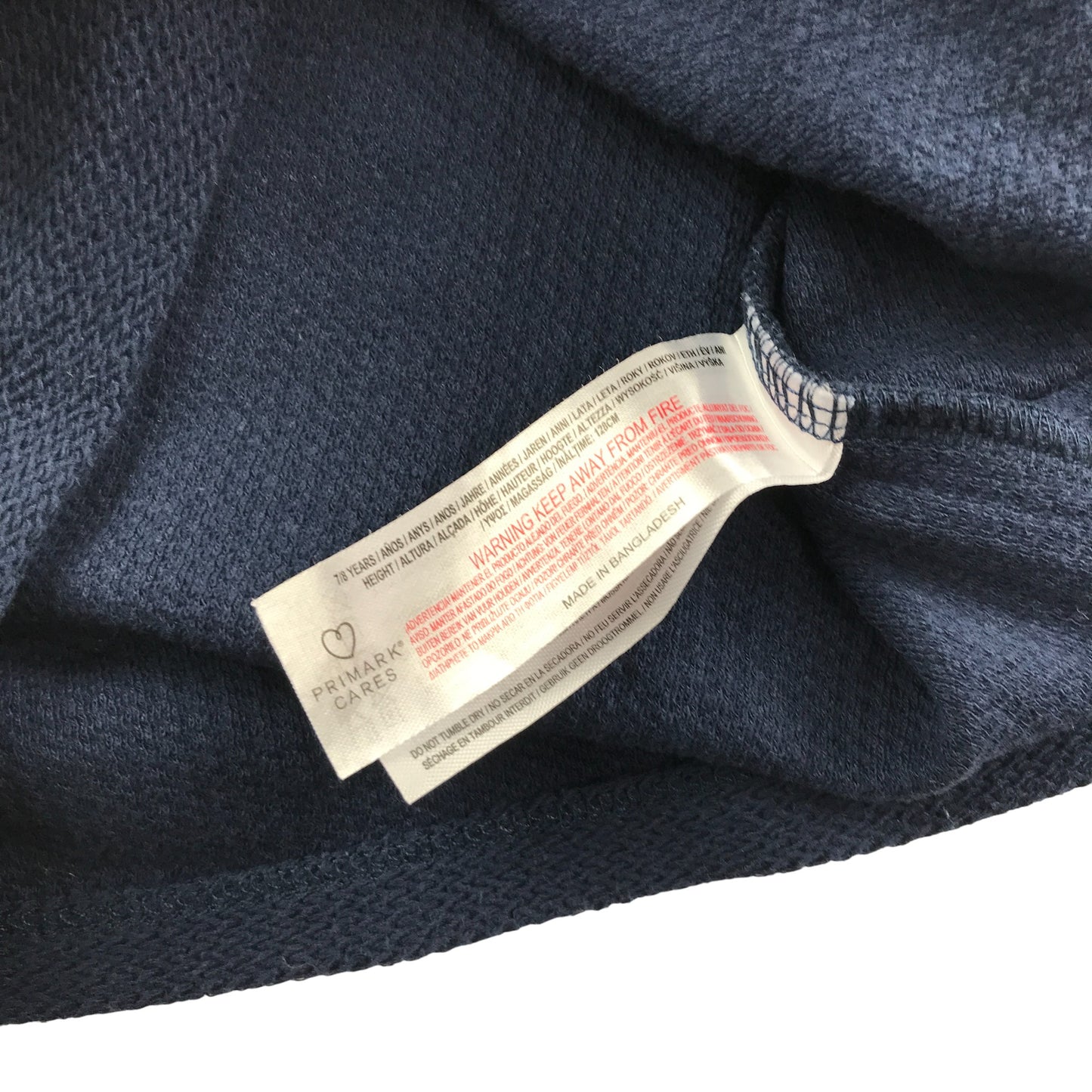 Primark polo shirt 7-8 years navy embroidered logo cotton