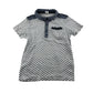 F&F polo shirt 7-8 years white with graphic pattern print short sleeve