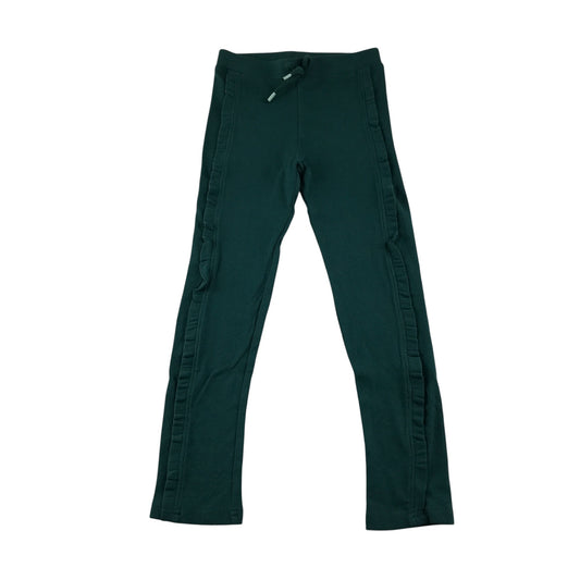 Nutmeg leggings 8-9 years green ribbed plain