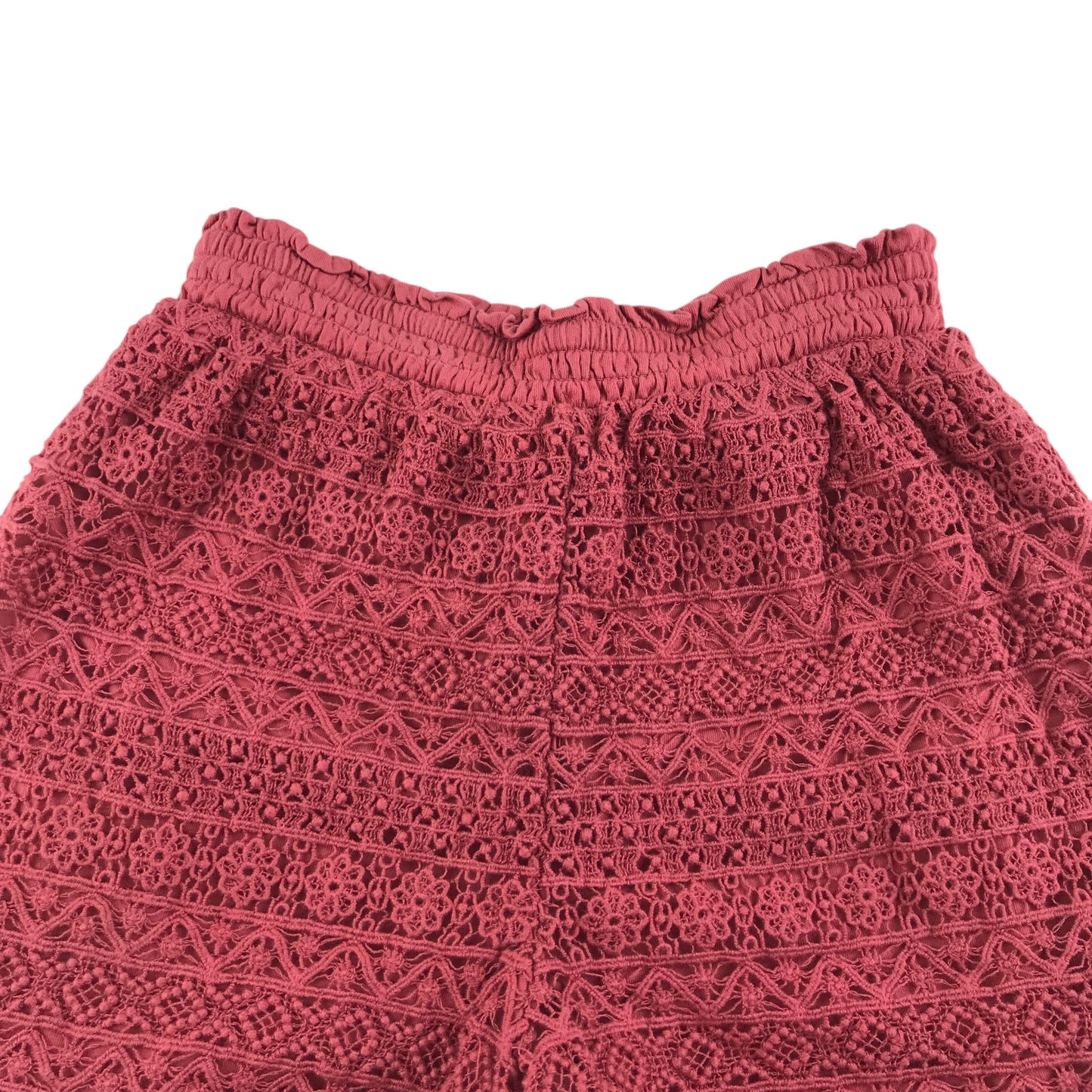 M&S shorts 8-9 years pink with lace pattern design cotton