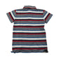 Jasper J Conran polo shirt 7-8 years grey red white stripy with embroidered logo cotton