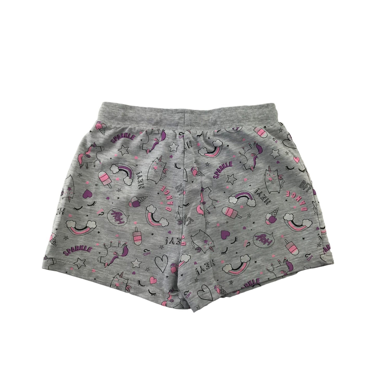 George Shorts Set Age 10 Pink and Grey Print Pattern Jersey