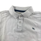 H&M polo shirt 7-8 years white plain with embroidered logo cotton