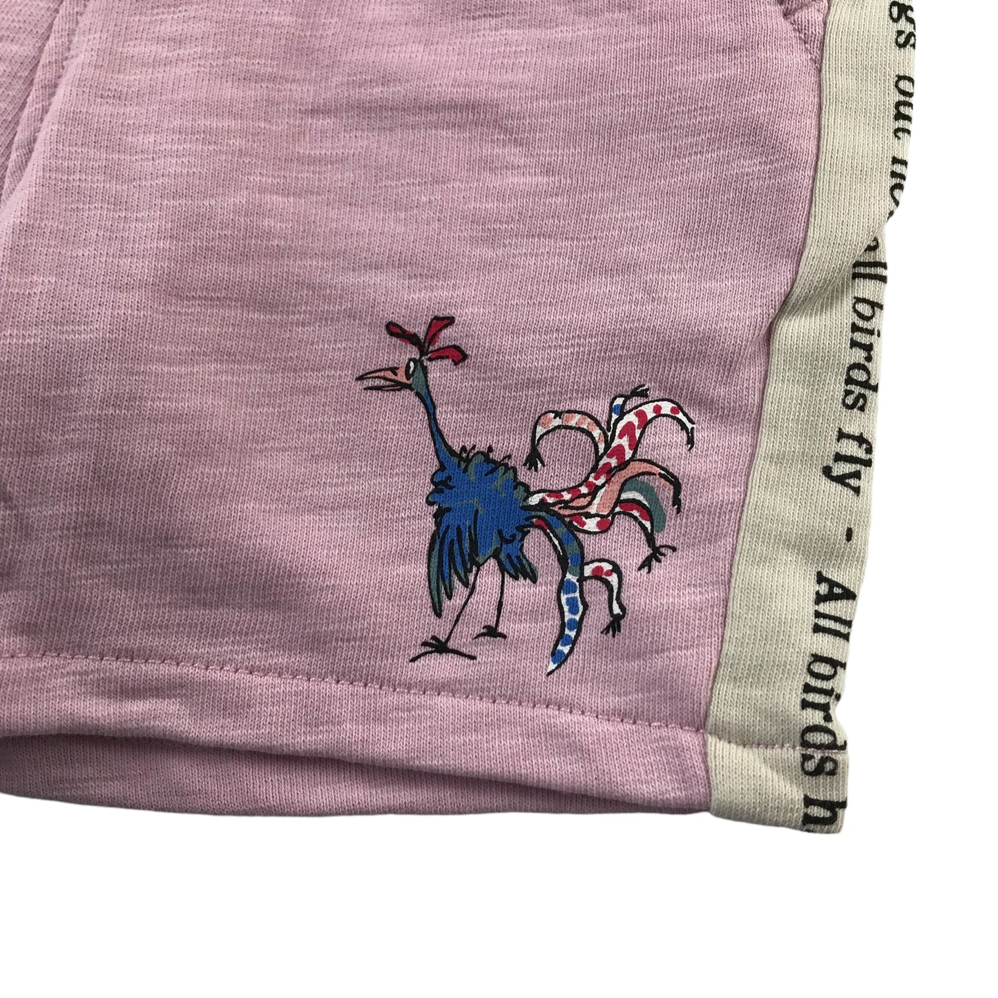 M&S Shorts Age 5 Light Pink Sir Quentin Blake Illustration jersey Cotton