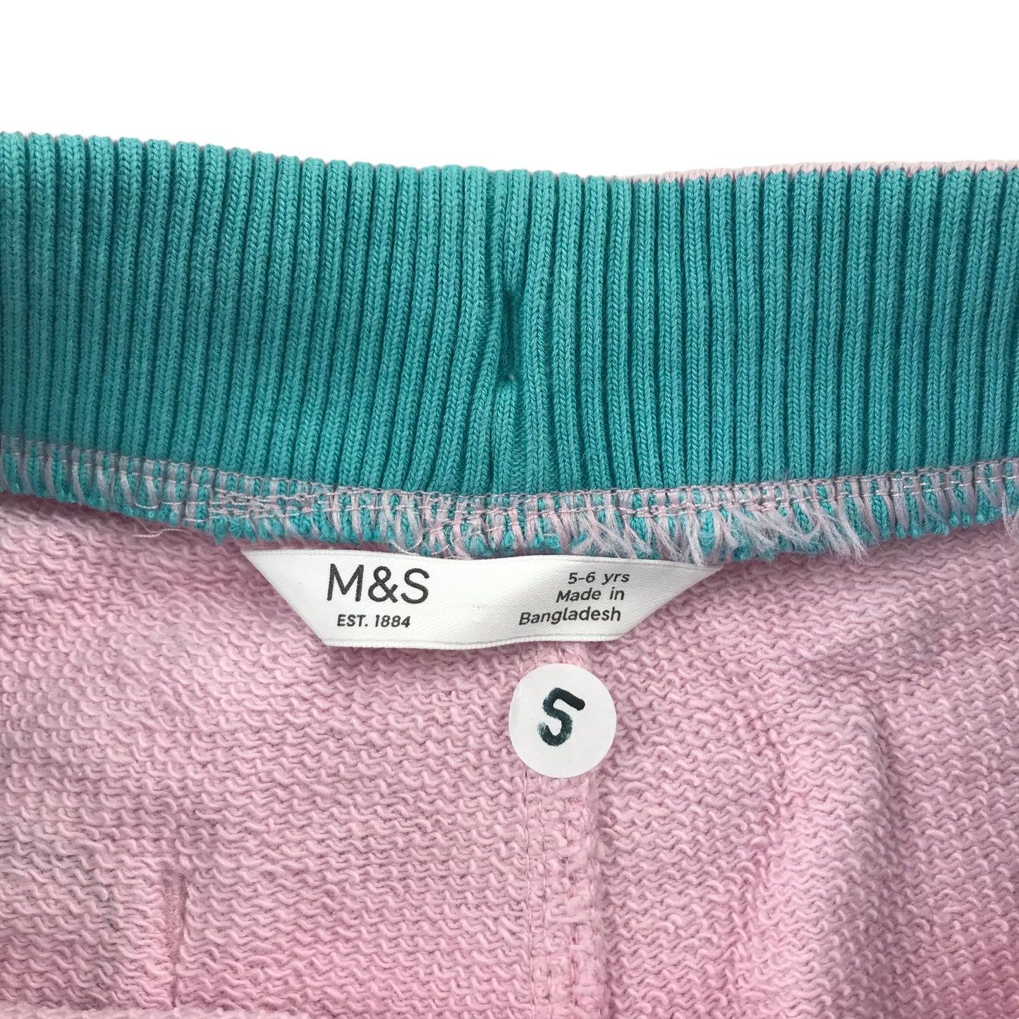 M&S Shorts Age 5 Light Pink Sir Quentin Blake Illustration jersey Cotton