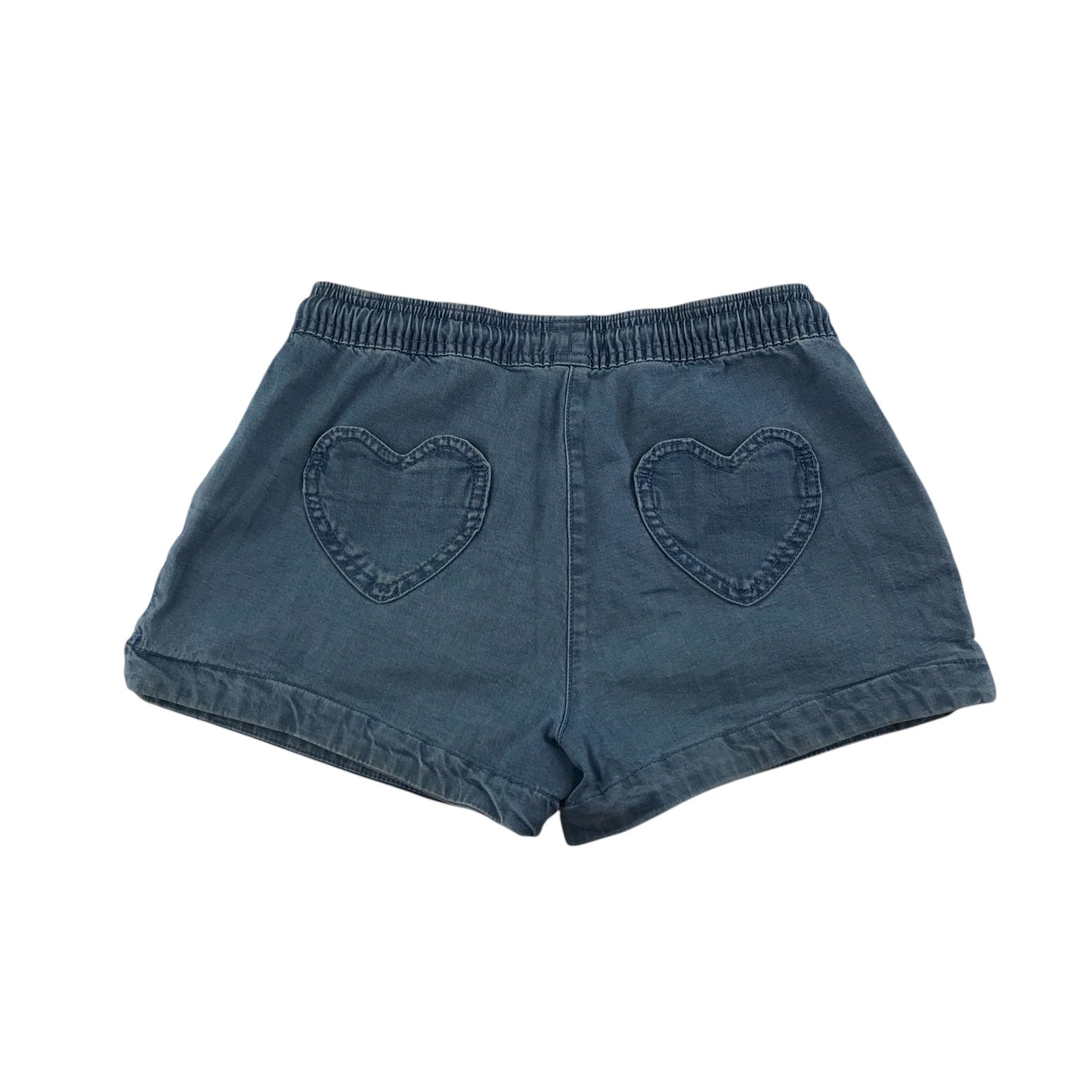 Boden shorts 12-13 years blue plain denim style love heart detailing