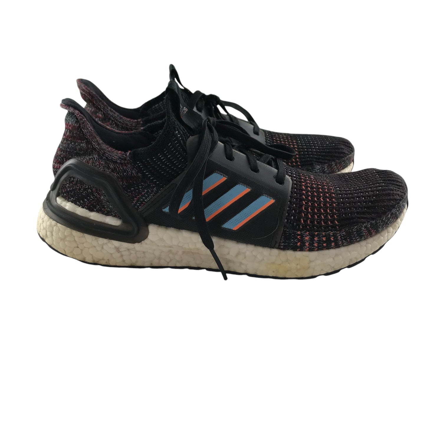 Adidas Boost Trainers Shoe Size 7 Black Knitted Upper with Continental Sole