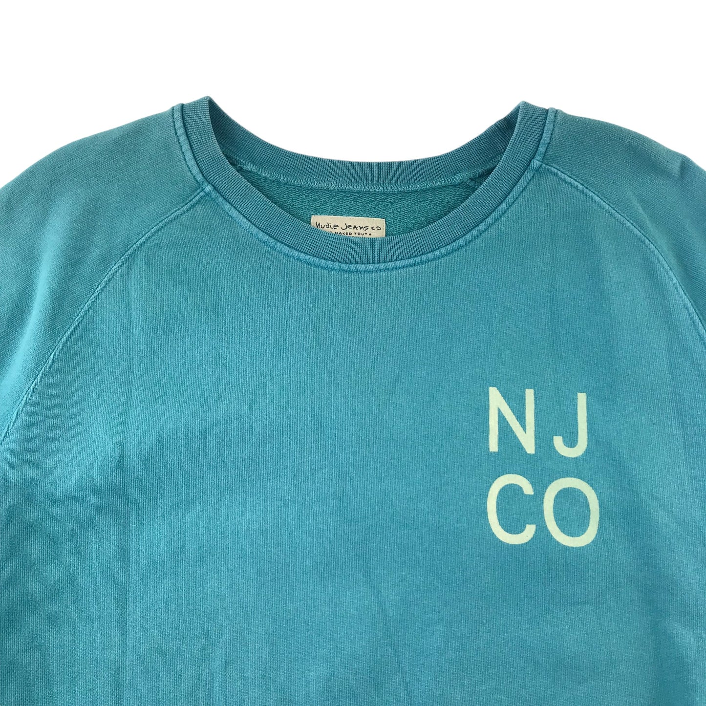 Nudie Jeans sweater XL men's blue jersey sweater Organic Cotton