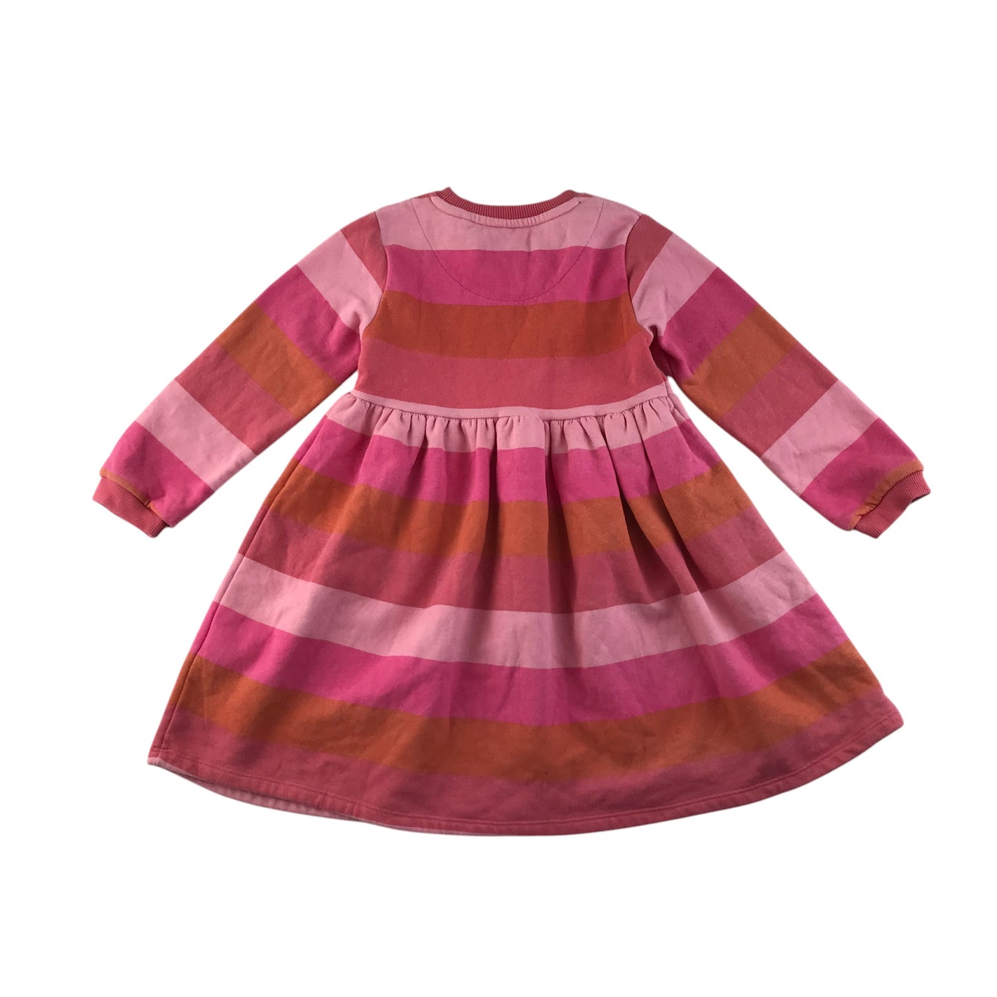 F&F dress 5-6 years pink and red stripy long sleeve jersey