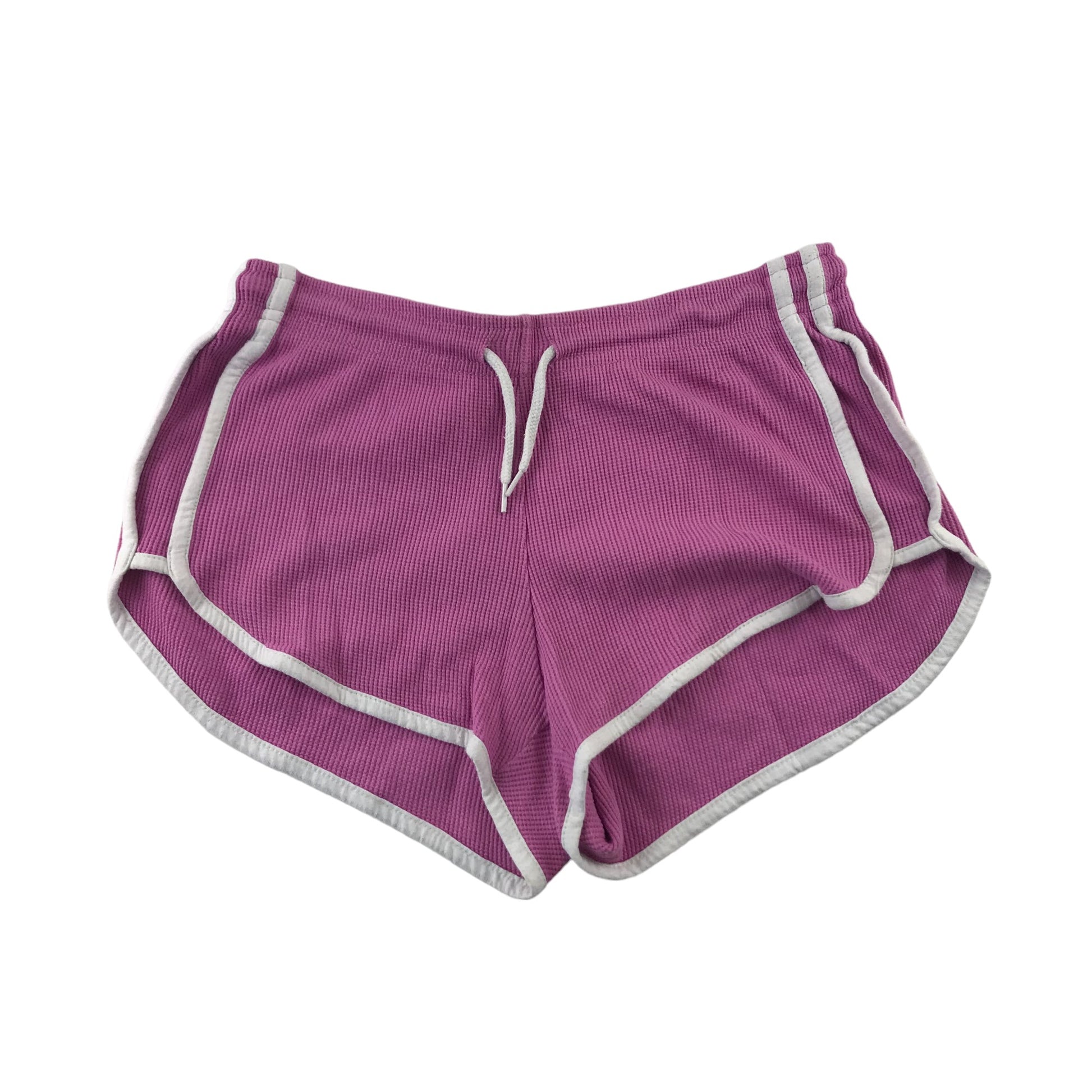 Primark Shorts Set Size Women XS Pink and Mint Colour Waffle