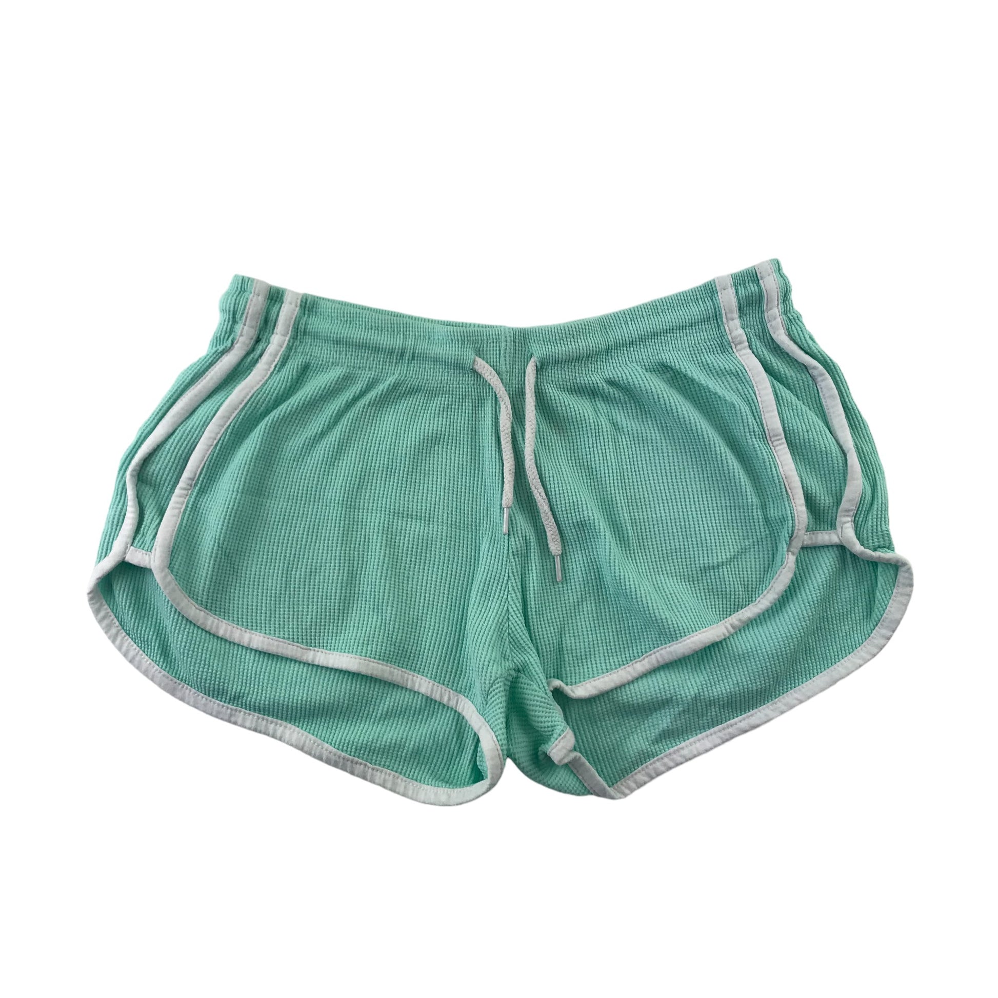 Primark Shorts Set Size Women XS Pink and Mint Colour Waffle