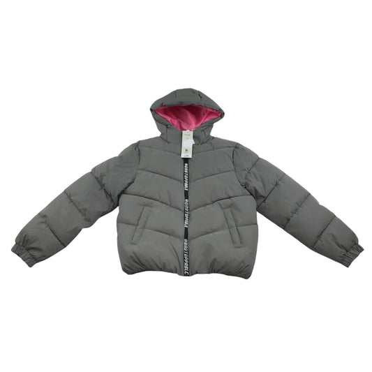 George jacket 13-14 years grey high vis hooded puffer