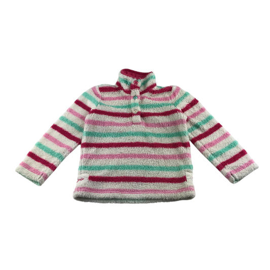 Joules fleece 5-6 years multicolour stripy pullover