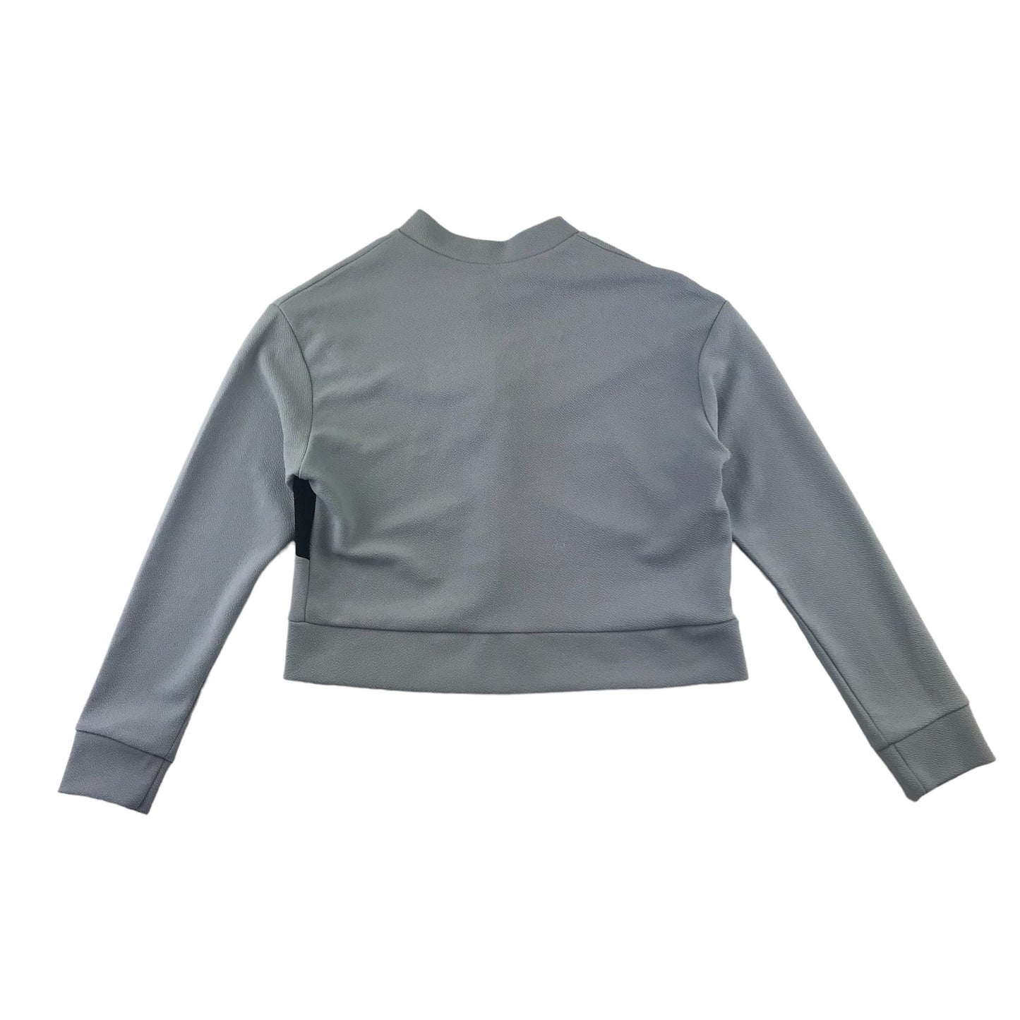 Boohoo sweater women's 12 grey cropped with full zipper