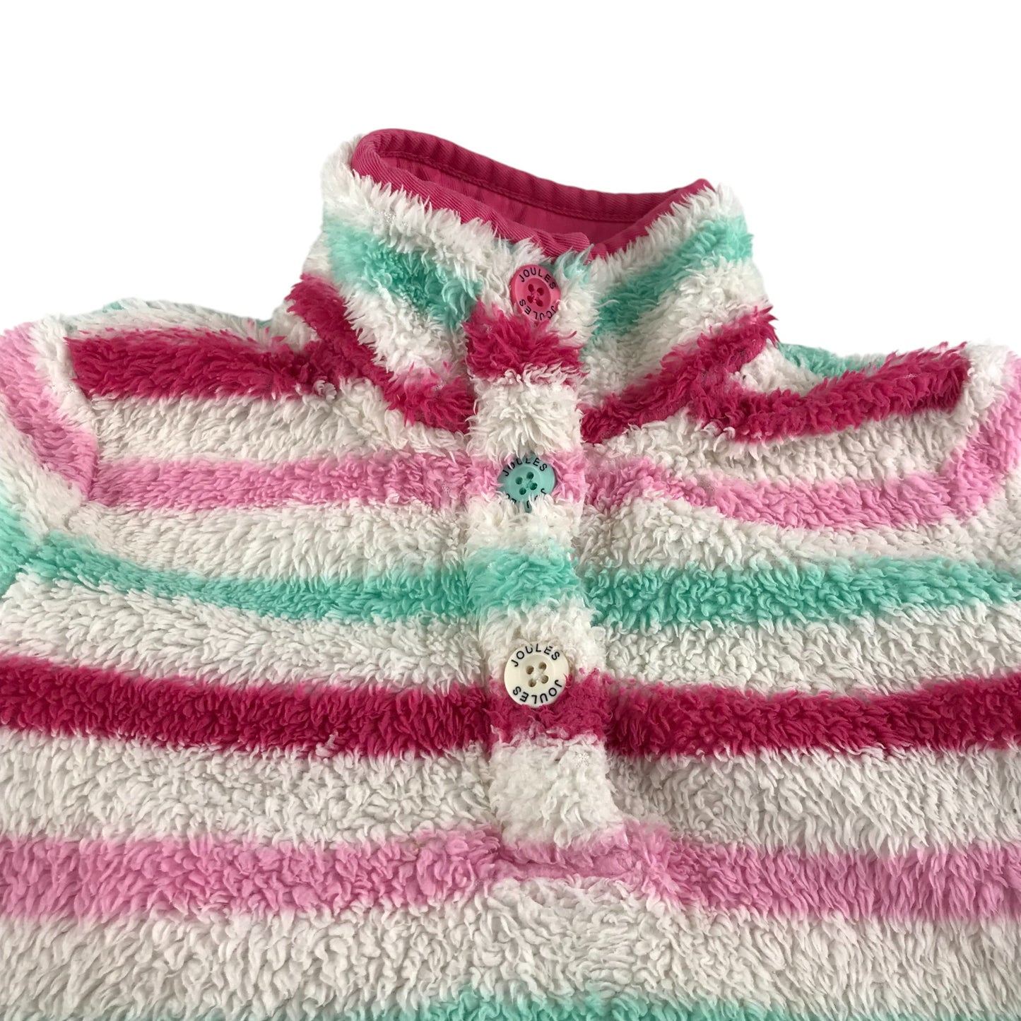 Joules fleece 5-6 years multicolour stripy pullover