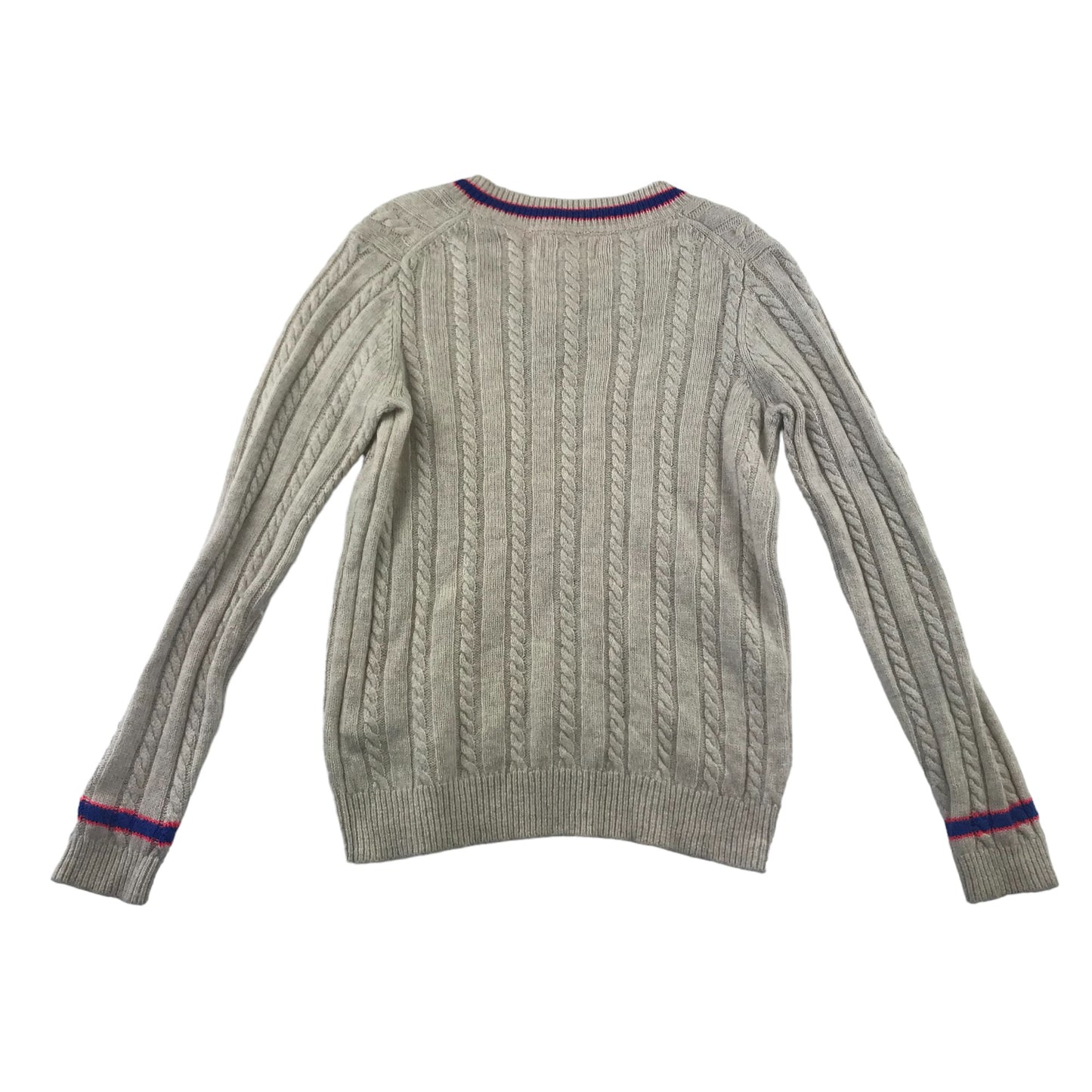 Johnnie B jumper 9-10 years light beige cable knit blended with wool and cashmere