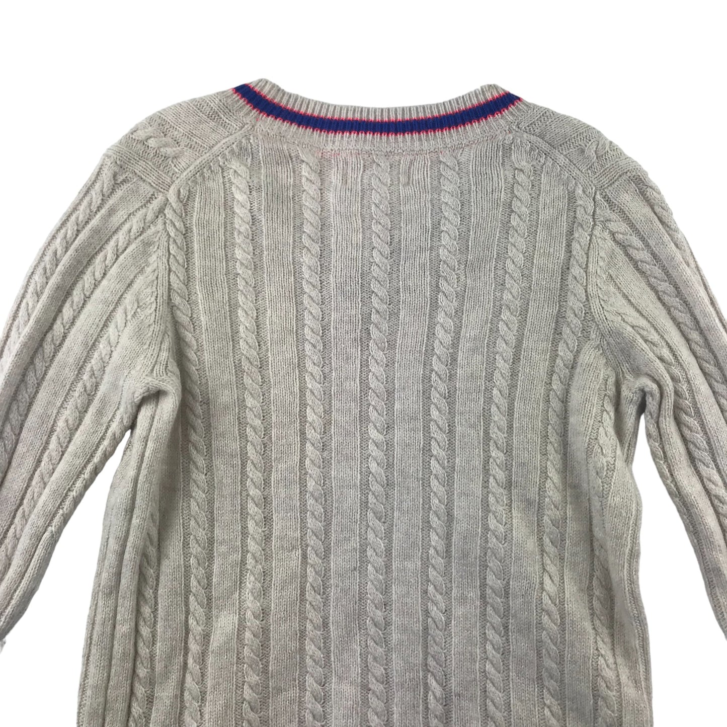 Johnnie B jumper 9-10 years light beige cable knit blended with wool and cashmere