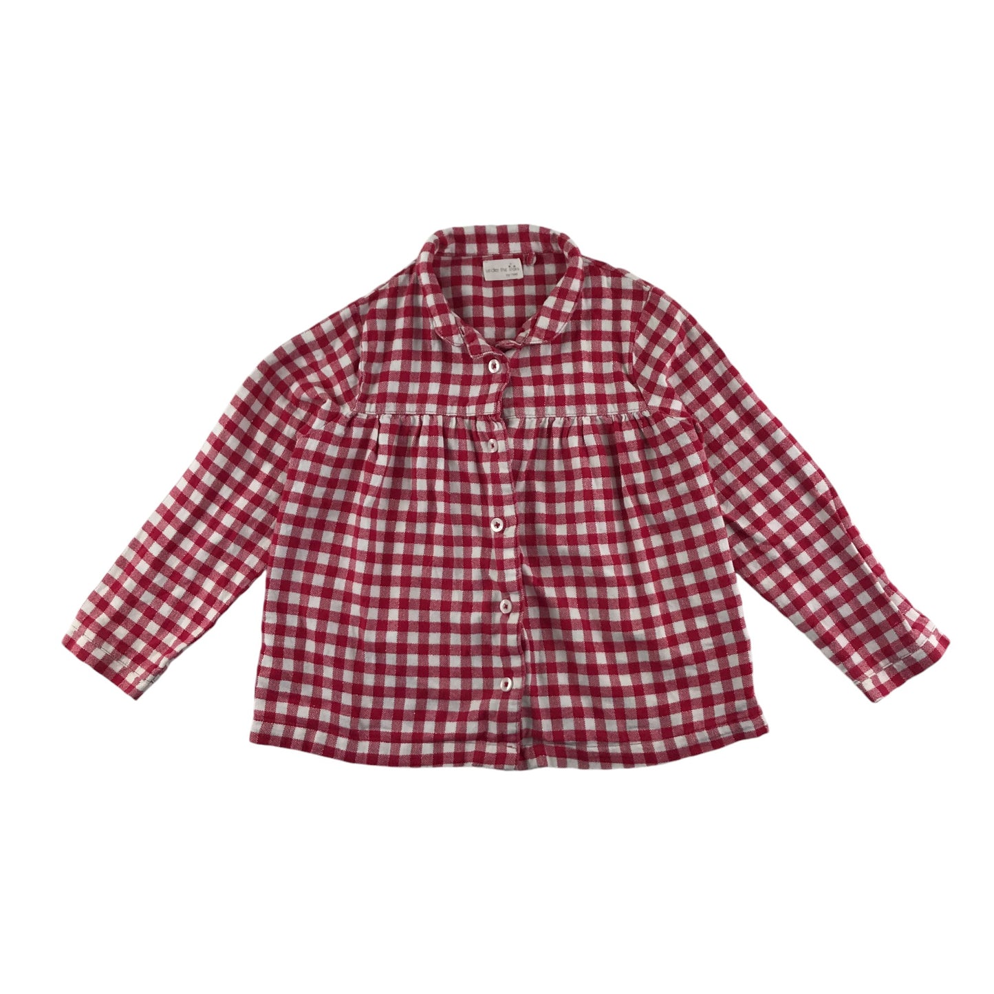 Next pyjama set 5-6 years red and white checked flannel