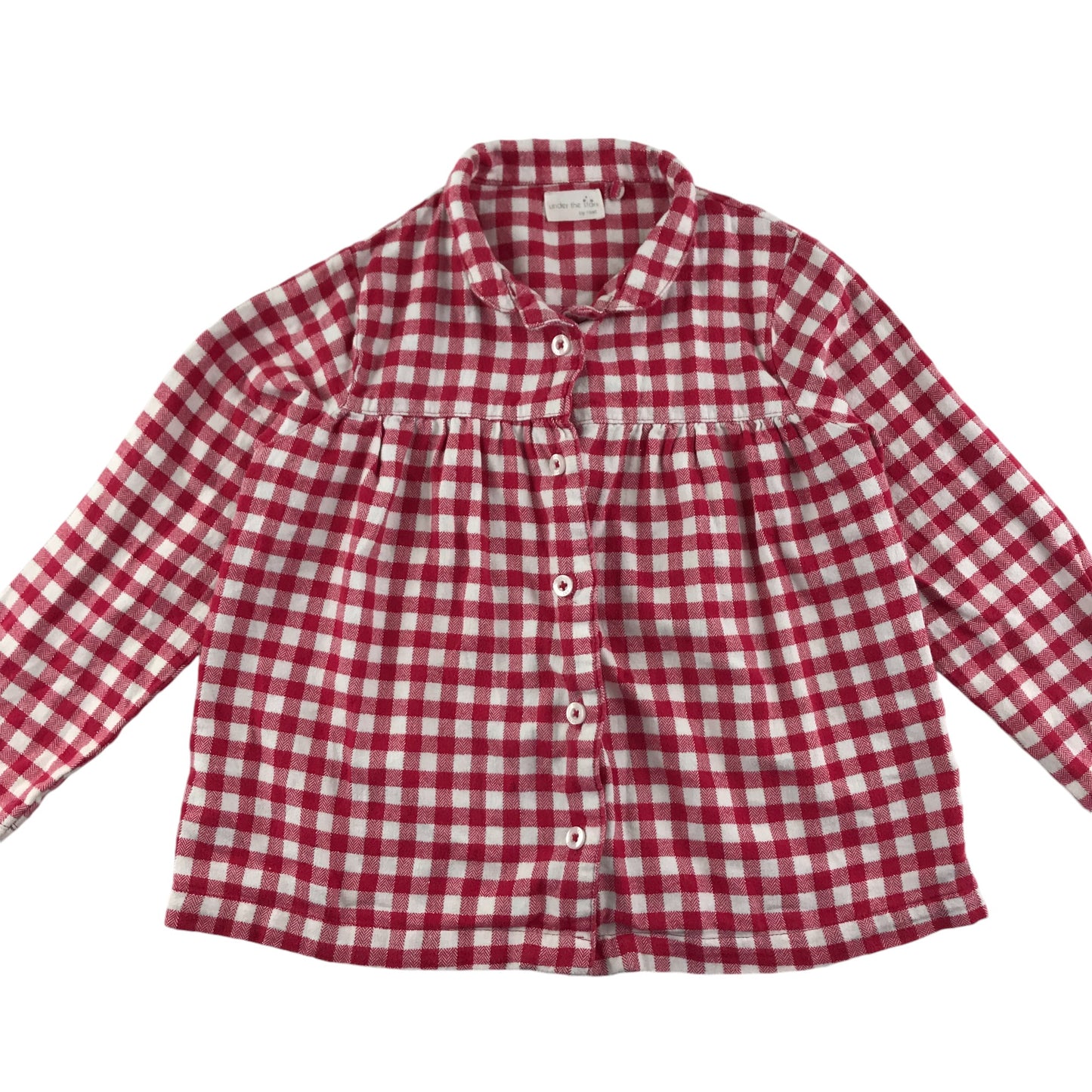 Next pyjama set 5-6 years red and white checked flannel