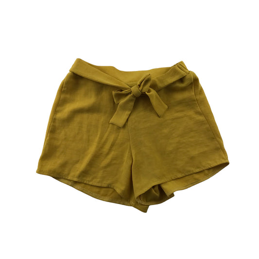 Cosmic Kids Shorts Age 10 Yellow Plain with Bowtie Detail