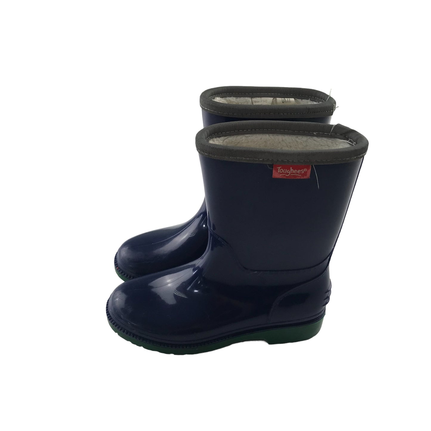 Toughees wellies shoe size UK 11 junior navy blue warm layered