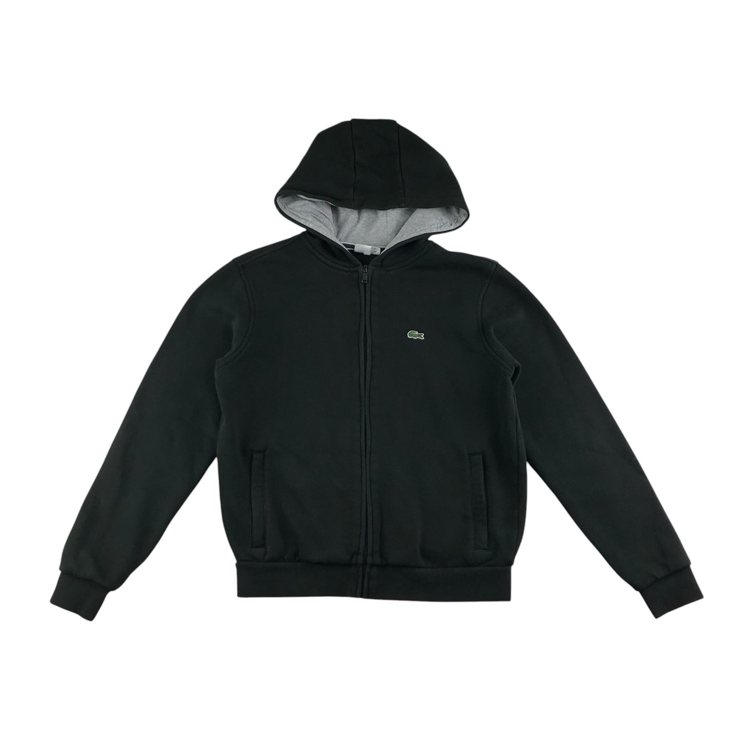 Lacoste hoodie 13-14 years black plain with embroidered logo