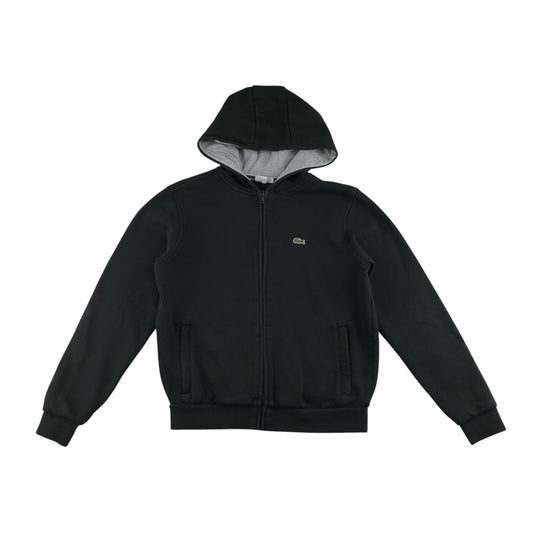 Lacoste hoodie 13-14 years black plain with embroidered logo