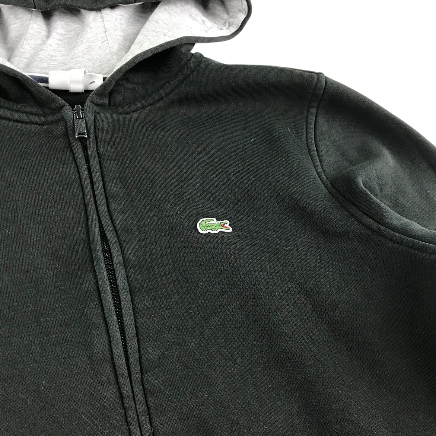 Lacoste hoodie 13-14 years black plain with embroidered logo